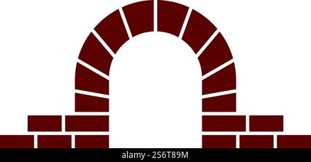Brick Bridge Logo Vektorgrafik Design Stock Vektor