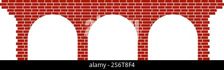 Brick Bridge Logo Vektorgrafik Design Stock Vektor