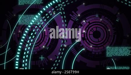 Bild der digitalen Datenverarbeitung über Scans Stockfoto