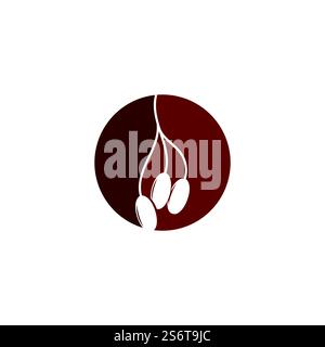 Dates-Logo mit grafischem Design für die Inspiration zu muslimischen Feiertagen Stock Vektor