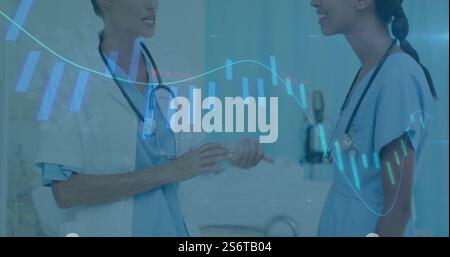 Bild der medizinischen Datenanalyse über medizinisches Fachpersonal im Krankenhaus Stockfoto Bild der medizinischen Datenanalyse über medizinisches Fachpersonal im Krankenhaus Stockfoto