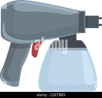 Spritzkompressor-Symbol Cartoon-Vektor. Lackierpistole. Luftmaler. Spritzkompressor-Symbol Cartoon-Vektor. Lackierpistole Stock Vektor