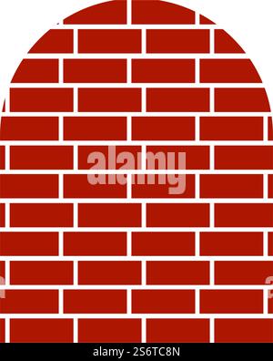 Backsteinwand-Logo mit Vektor-Ilustrationdesign Stock Vektor