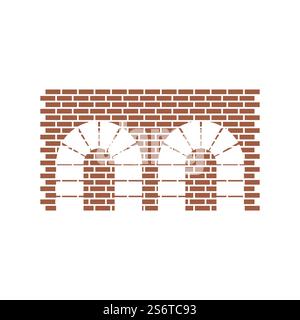 Brick Bridge Logo Vektorgrafik Design Stock Vektor