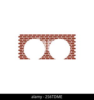 Brick Bridge Logo Vektorgrafik Design Stock Vektor