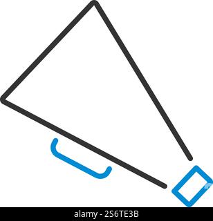 Symbol Für Director Megaphone. Editierbare Fett Formatigte Kontur Mit Farbfüllungsdesign. Vektorgrafik. Stock Vektor