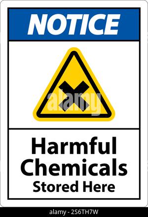 Beachten Sie, Dass Hier Gespeicherte Schädliche Chemikalien Auf Weißem Hintergrund Angezeigt Werden Stock Vektor