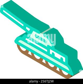 Isometrischer Symbolvektor des Panzers Militär. Panzerschild. Isolierte Symboldarstellung. Panzer Militär isometrische Ikonen Vektor Illustration Stock Vektor