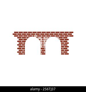 Brick Bridge Logo Vektorgrafik Design Stock Vektor