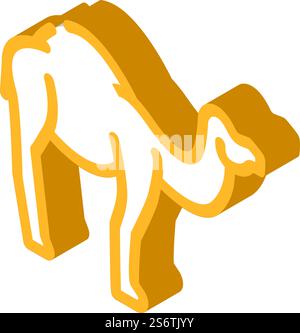 Isometrischer Symbolvektor für Kameltiere. Kameltierzeichen. Isolierte Symboldarstellung. Kameltier isometrische Icon Vektor-Illustration Stock Vektor