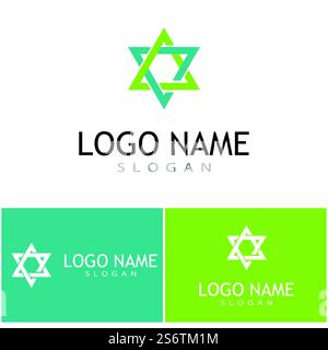Futuristisches Triangle Chain-Logo-Design Stock Vektor