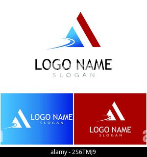 Futuristisches Triangle Chain-Logo-Design Stock Vektor