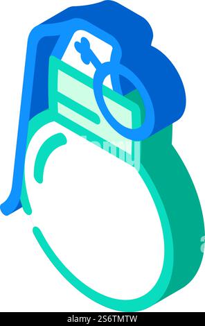 Granate Militär isometrischer Ikonvektor. Militärzeichen Granate. Isolierte Symboldarstellung. Granate Militär isometrische Icon Vektor Illustration Stock Vektor