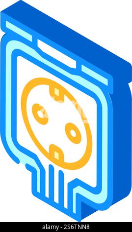 Witterungsbeständige Sockel isometrischer Symbolvektor. Wetterfeste Steckdose. Isolierte Symboldarstellung. Witterungsbeständige Sockel isometrische Symbolvektorillustration Stock Vektor