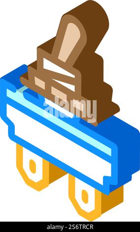 Umschalter isometrischer Symbolvektor. Kippschalter-Schild. Isolierte Symboldarstellung. Abbildung des Isometrischen Symbols des Kippschalters Stock Vektor