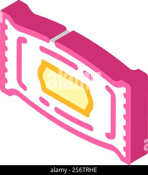 Packung mit Servietten isometrischer Symbolvektor. Schild mit Servietten. Isolierte Symboldarstellung. Packung mit Servietten isometrische Icon Vektor Illustration Stock Vektor