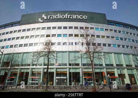 Frankreich, Paris, 75, 16. Arrondissement, Avenue du President Kennedy, Maison de la Radio, Januar 2024. Stockfoto
