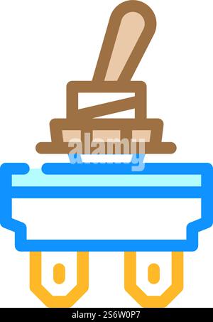 Umschalten zwischen Farbsymbolvektor. Kippschalter-Schild. Isolierte Symboldarstellung. Vektorgrafik des Umschalters für Farbsymbole Stock Vektor