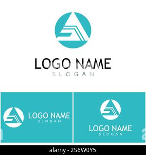 Futuristisches Triangle Chain-Logo-Design Stock Vektor