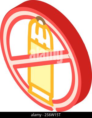 Isometrischer Ikonvektor für verbotene Waffen. Schild für verbotene Waffen. Isolierte Symboldarstellung. Isometrische Vektorillustration für verbotene Waffen Stock Vektor