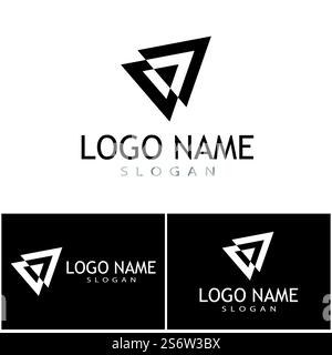 Futuristisches Triangle Chain-Logo-Design Stock Vektor