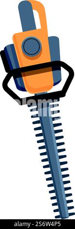 Bush Cutter Symbol Cartoon Vektor. Gartengras. Unkraut elektrisch. Bush Cutter Symbol Cartoon Vektor. Gartengras Stock Vektor
