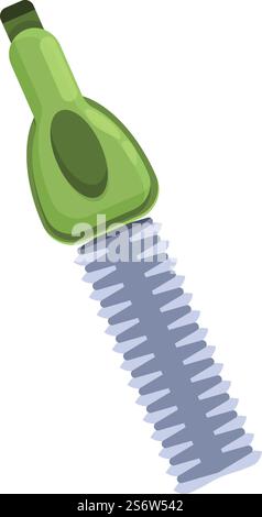 Buschtrimmer Icon Cartoon Vektor. Rasenmäher. Fadenschneider. Buschtrimmer Icon Cartoon Vektor. Rasenmäher Stock Vektor
