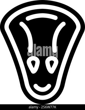 Leistenschutz Verband Glyphe Symbol Vektor. Leistenschutz-Verbandsschild. Schwarze Abbildung des isolierten Kontursymbols. Leistenschutz Verband Glyphe Symbol Vektor Illustration Stock Vektor