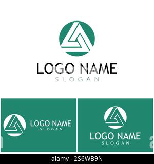Futuristisches Triangle Chain-Logo-Design Stock Vektor