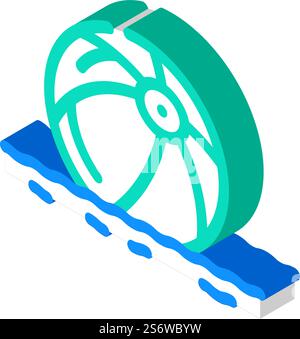 Ball für das Spielen im Meer isometrische Icon Vektor. Ball zum Spielen im Seeschild. Isolierte Symboldarstellung. Ball für das Spielen in der isometrischen Iconvektorillustration des Meeres Stock Vektor