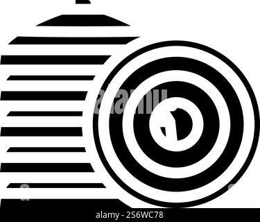 Chips für das Training von Glyphen-Symbolen. Chips für Trainingszeichen. Schwarze Abbildung des isolierten Kontursymbols. Chips für die Schulung von Glyphen-Symbolen Stock Vektor