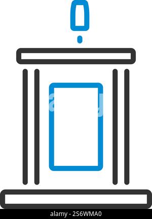 Symbol Für Zeugenstand. Editierbare Fett Formatigte Kontur Mit Farbfüllungsdesign. Vektorgrafik. Stock Vektor