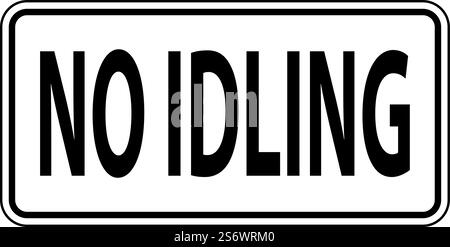 Kein Leerlaufzeichen Auf Weißem Hintergrund Stock Vektor