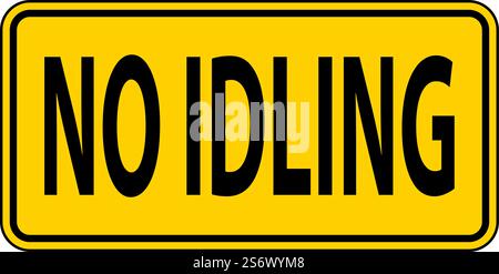 Kein Leerlaufzeichen Auf Weißem Hintergrund Stock Vektor