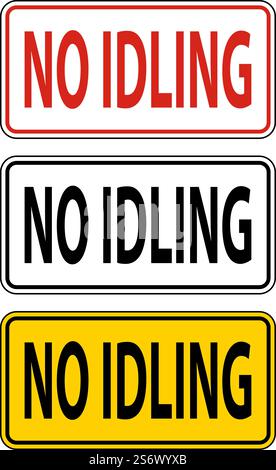 Kein Leerlaufzeichen Auf Weißem Hintergrund Stock Vektor