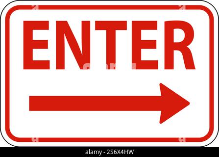 Rechte Pfeiltaste Auf Weißem Hintergrund Eingeben Stock Vektor