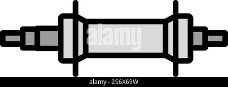 Fahrradnabe-Symbol. Editierbare Fett Formatigte Kontur Mit Farbfüllungsdesign. Vektorgrafik. Stock Vektor