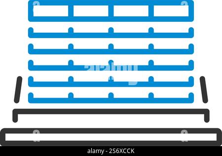 Symbol Der Baupalette. Editierbare Fett Formatigte Kontur Mit Farbfüllungsdesign. Vektorgrafik. Stock Vektor