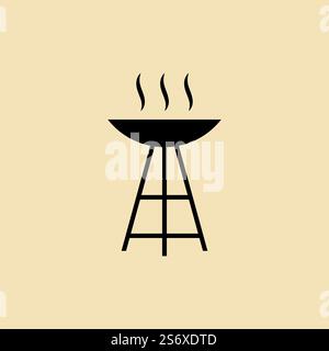 Grill-Symbol Vektor-Illustration flach deign Stock Vektor