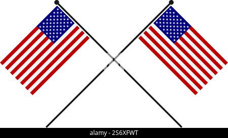 Amerikanische Flagge Illustration Vektor flache Design eps 10 Stock Vektor