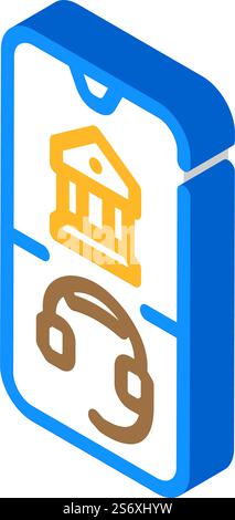 Isometrischer Symbolvektor für bank Service Support. Support-Schild für bankservice. Isolierte Symboldarstellung. Isometrische Symbolvektorgrafik für bank Service Support Stock Vektor