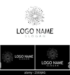 Vektorsymbol für Feuerwerk-Logo-Vorlage Stock Vektor
