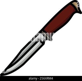 Messer-Symbol. Editierbare Fett Formatigte Kontur Mit Farbfüllungsdesign. Vektorgrafik. Stock Vektor