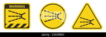 Symbol für spritzende Gefahr Isolieren auf weißem Hintergrund, Vektorgrafik EPS.10 Stock Vektor