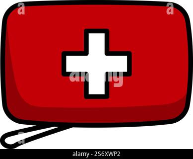 Alpinist Verbandskit-Symbol. Editierbare Fett Formatigte Kontur Mit Farbfüllungsdesign. Vektorgrafik. Stock Vektor