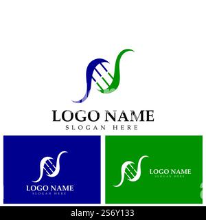 DNA Letter S Logo Design Vorlage Genetik Vektor Design biologische Vektor Illustration Stock Vektor