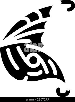 Elfenflügel-Glyphe-Symbol-Vektor. Elfenflügel-Schild. Isolierte Symboldarstellung. Elfenflügel Glyphe Icon Vektor Illustration Stock Vektor