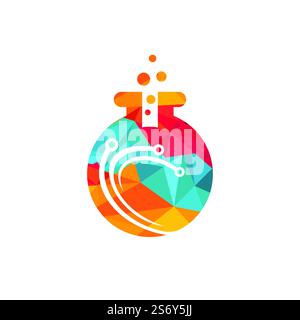 Tech Lab Vektor-Logo-Design. Symbol für Technologielabor. Stock Vektor