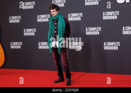News - PHOTOCALL Eine VÖLLIG UNBEKANNTE Timothee Chalamet nimmt am 17. Januar 2025 am Auditorium Parco della Musica in Rom Teil. Während des FOTORUFS A COMPLETE UNKNOWN, News in Rome, Italy, 17. Januar 2025 Rome Auditorium Parco della Musica Italy Copyright: XEmanuelaxVertollix/xLiveMediax LPN 1693431 Stockfoto