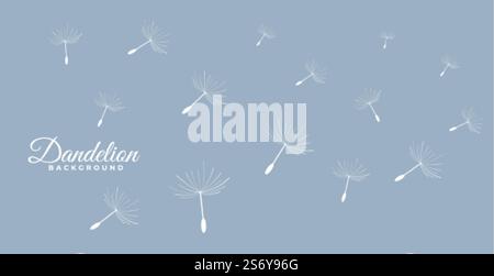 Fliegende Elandelion Blume Samen Hintergrund Stock Vektor